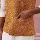 Floral Embroidered Silk Nehru Jacket ( JOWC 4142 Mustard )