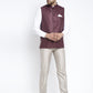Jompers Men's Maroon Solid Nehru Jacket ( JOWC 4021Maroon )
