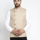Jompers Men's Beige Nehru Jacket ( JOWC 4022Beige )