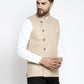 Jompers Men's Beige Nehru Jacket ( JOWC 4022Beige )