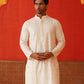 Sequins & Embroidered Kurtas For Men ( KKO 5128Cream )