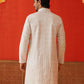 Sequins & Embroidered Kurtas For Men ( KKO 5128Grey )