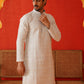 Sequins & Embroidered Kurtas For Men ( KKO 5128Grey )