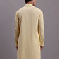 Men's Yellow Chikankari Embroidered and Sequence Kurta