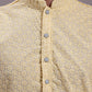 Men's Yellow Chikankari Embroidered and Sequence Kurta
