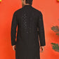 Sequin Embroidered Pure Cotton Kurtas ( KO 5006 Black )