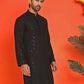 Sequin Embroidered Pure Cotton Kurtas ( KO 5006 Black )