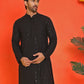 Sequin Embroidered Pure Cotton Kurtas ( KO 5006 Black )