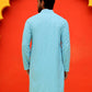 Sequin Embroidered Pure Cotton Kurtas ( KO 5006 Blue )