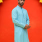 Sequin Embroidered Pure Cotton Kurtas ( KO 5006 Blue )