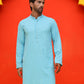Sequin Embroidered Pure Cotton Kurtas ( KO 5006 Blue )