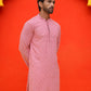 Sequin Embroidered Pure Cotton Kurtas ( KO 5006 Coral )