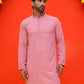 Sequin Embroidered Pure Cotton Kurtas ( KO 5006 Coral )