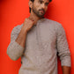 Sequin Embroidered Pure Cotton Kurtas ( KO 5006 Grey )
