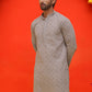 Sequin Embroidered Pure Cotton Kurtas ( KO 5006 Grey )