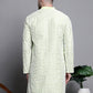 Sequin Embroidered Silk Blend Kurtas