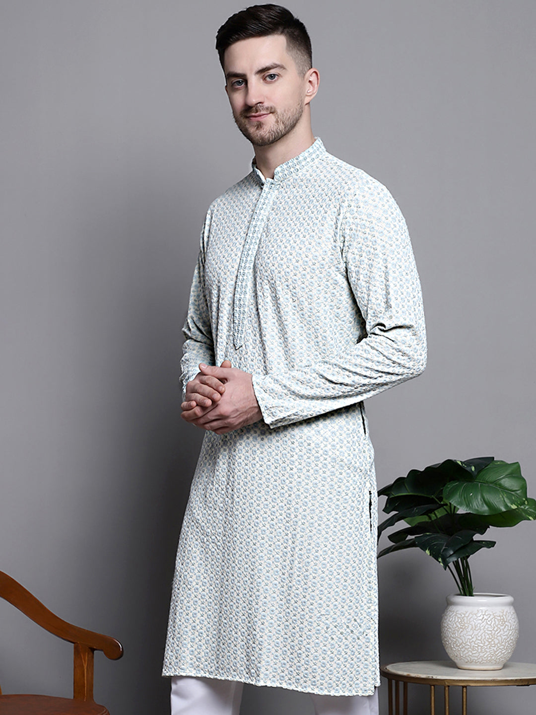 Sequin Embroidered Pure Cotton Kurtas [FF] [C-9]