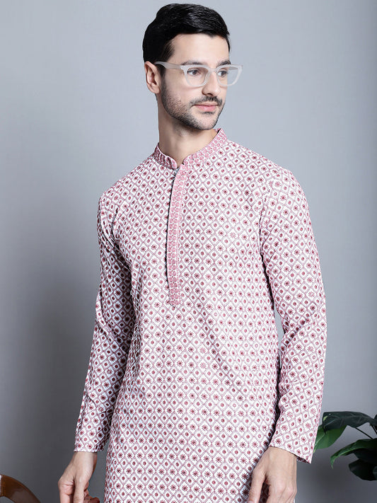 Men's Chikankari Embroidered Kurta Only