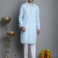 Men's Chikankari Embroidered and Sequence Kurta Only