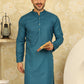 Men's Printed Cotton Kurtas ( KO 5012 Blue )