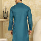 Men's Printed Cotton Kurtas ( KO 5012 Blue )