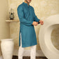 Men's Printed Cotton Kurtas ( KO 5012 Blue )