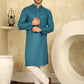 Men's Printed Cotton Kurtas ( KO 5012 Blue )