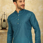 Men's Printed Cotton Kurtas ( KO 5012 Blue )