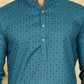 Men's Printed Cotton Kurtas ( KO 5012 Blue )