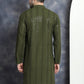 Men's Sequins Chikankari Embroidered Kurtas ( KO 5015Mehndi )