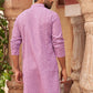Men's Chikankari Embroidered Kurtas ( KO 5021 Purple )