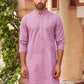 Men's Chikankari Embroidered Kurtas ( KO 5021 Purple )
