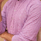 Men's Chikankari Embroidered Kurtas ( KO 5021 Purple )