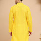 Men's Embroidered Kurtas ( KO 5021 Yellow )