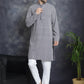 Sequin Embroidered Pure Cotton Kurtas ( KO 5028Navy ) [FF] [I-1-4]