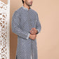 Sequin Chikankari Front Open Kurtas ( KO 5029Navy )