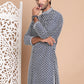 Sequin Chikankari Front Open Kurtas ( KO 5029Navy )