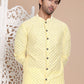 Sequin Chikankari Front Open Kurtas ( KO 5029Yellow )