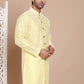 Sequin Chikankari Front Open Kurtas ( KO 5029Yellow )
