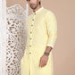 Sequin Chikankari Front Open Kurtas ( KO 5029Yellow )