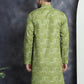 Men's Printed Kurtas ( KO 5031Olive )