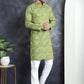 Men's Printed Kurtas ( KO 5031Olive )