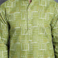 Men's Printed Kurtas ( KO 5031Olive )