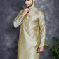 Woven Design Silk Blend Kurtas ( KO 5032Pista )