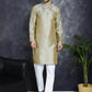Woven Design Silk Blend Kurtas ( KO 5032Pista )