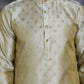 Woven Design Silk Blend Kurtas ( KO 5032Pista )