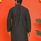 Embroidered Mirror Work Kurtas ( KO 5035 Black )