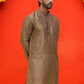 Embroidered Mirror Work Kurtas ( KO 5035 Brown ) [FF] [E-10]
