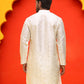 Embroidered Mirror Work Kurtas ( KO 5035 White ) [FF] [E-10]