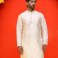 Embroidered Mirror Work Kurtas ( KO 5035 White ) [FF] [E-10]